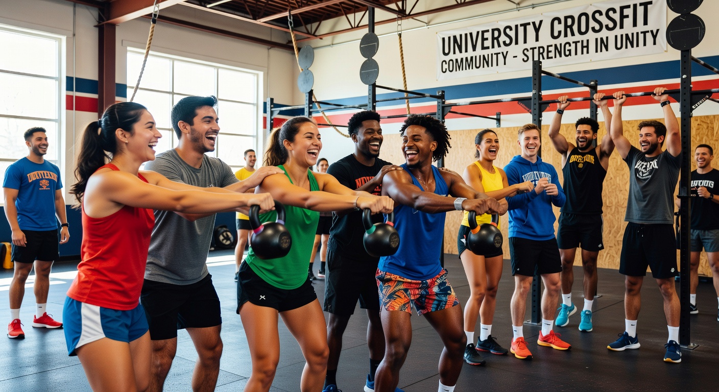 student crossfit class